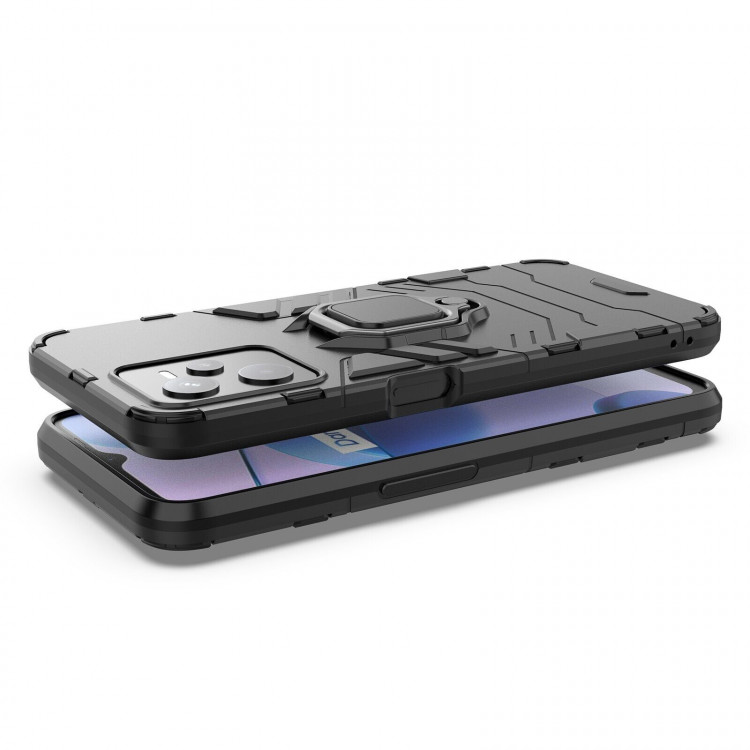 Чехол Armor Ring Holder для Realme C35 (черный)