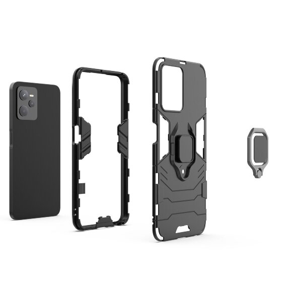 Чехол Armor Ring Holder для Realme C35 (черный) Чехол Armor Ring Holder для Realme C35 (черный)