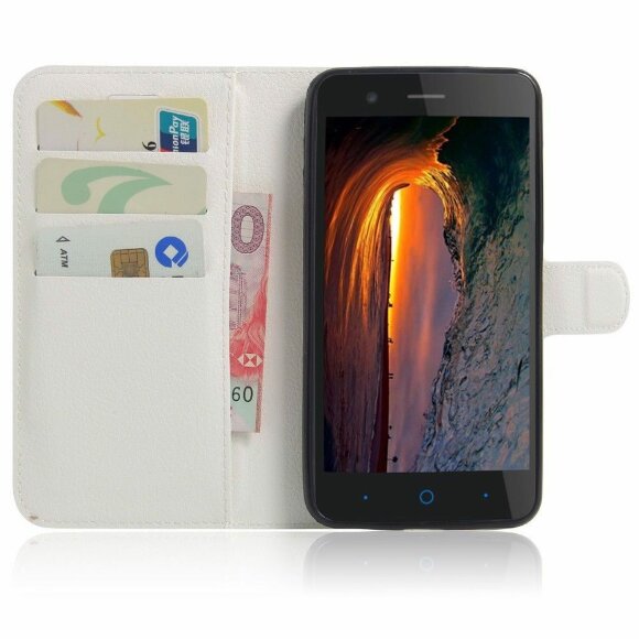 Чехол с визитницей для ZTE Blade A510 (белый) Чехол с визитницей для ZTE Blade A510 (белый)