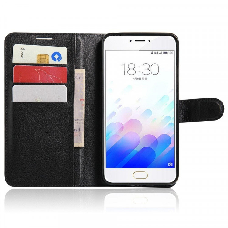 Чехол с визитницей для Meizu M3 Note (черный)