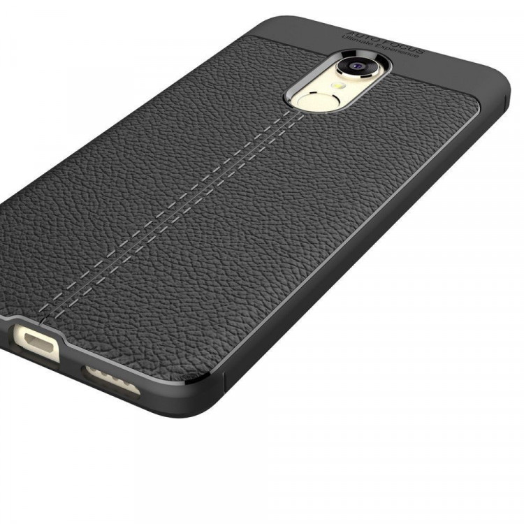 Чехол-накладка Litchi Grain для Xiaomi Redmi 5 Plus (черный)