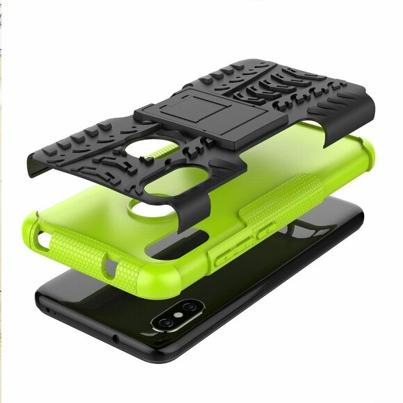 Чехол Hybrid Armor для Xiaomi Mi A2 Lite / Redmi 6 Pro (черный + зеленый) Чехол Hybrid Armor для Xiaomi Mi A2 Lite / Redmi 6 Pro (черный + зеленый)