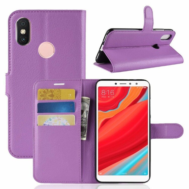 Чехол с визитницей для Xiaomi Redmi S2 (фиолетовый)