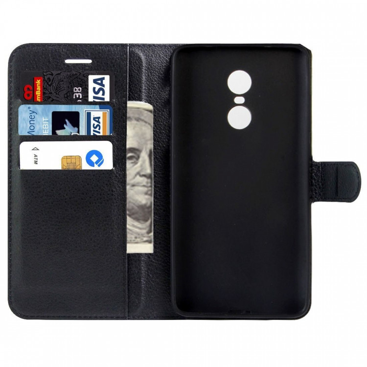 Чехол с визитницей для Xiaomi Redmi Note 4X (черный)