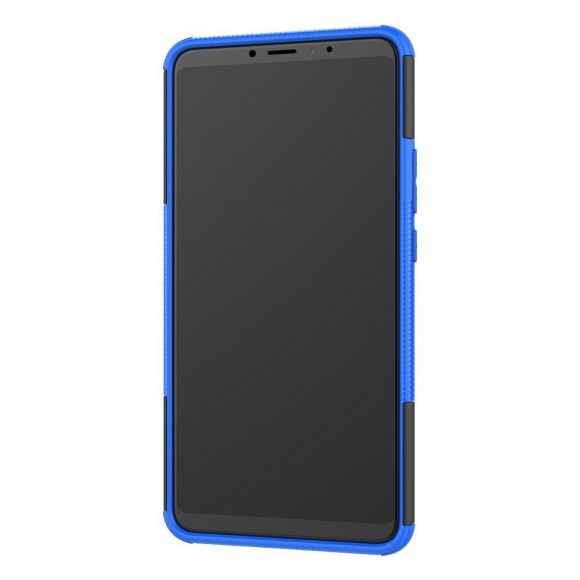 Чехол Hybrid Armor для Xiaomi Mi Max 3 (черный + голубой) Чехол Hybrid Armor для Xiaomi Mi Max 3 (черный + голубой)