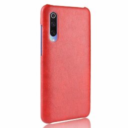 Кожаная накладка-чехол Litchi Texture для Xiaomi Mi 9 (красный)