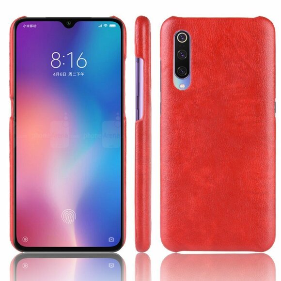Кожаная накладка-чехол Litchi Texture для Xiaomi Mi 9 (красный) Кожаная накладка-чехол Litchi Texture для Xiaomi Mi 9 (красный)