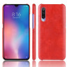 Кожаная накладка-чехол Litchi Texture для Xiaomi Mi 9 (красный)