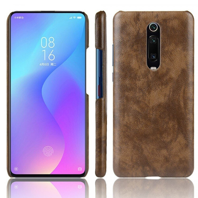 Кожаная накладка-чехол для Xiaomi Redmi K20 / Redmi K20 Pro / Xiaomi Mi 9T / Mi 9T Pro (коричневый)