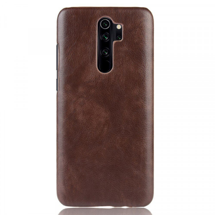 Кожаная накладка-чехол для Xiaomi Redmi Note 8 Pro (коричневый)
