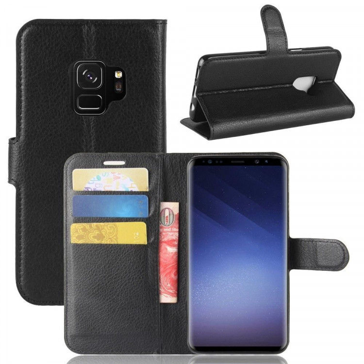 Чехол с визитницей для Samsung Galaxy S9 (черный)