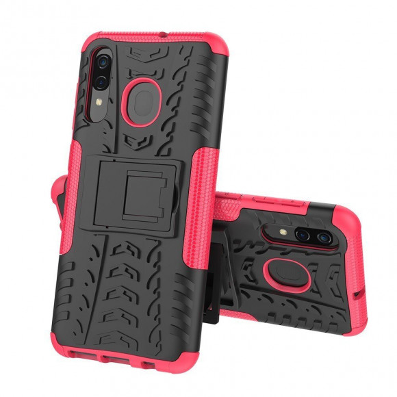 Чехол Hybrid Armor для Samsung Galaxy A30 / Galaxy A20 (черный + розовый) Чехол Hybrid Armor для Samsung Galaxy A30 / Galaxy A20 (черный + розовый)