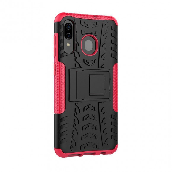 Чехол Hybrid Armor для Samsung Galaxy A30 / Galaxy A20 (черный + розовый) Чехол Hybrid Armor для Samsung Galaxy A30 / Galaxy A20 (черный + розовый)