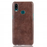 Кожаная накладка-чехол для Samsung Galaxy A10s (коричневый)