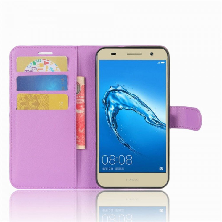 Чехол с визитницей для Huawei Y3 2017 (фиолетовый)