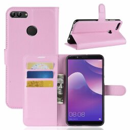 Чехол с визитницей для Huawei Y9 (2018) / Enjoy 8 Plus (розовый)
