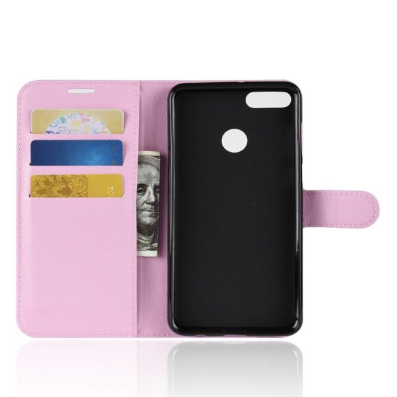 Чехол с визитницей для Huawei Y9 (2018) / Enjoy 8 Plus (розовый) Чехол с визитницей для Huawei Y9 (2018) / Enjoy 8 Plus (розовый)