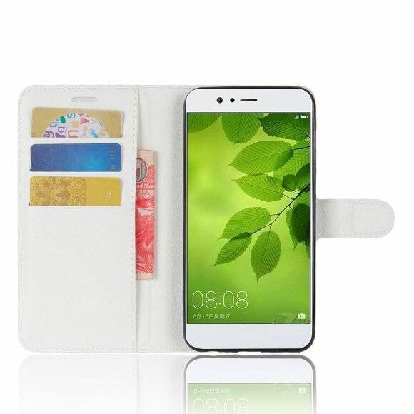 Чехол с визитницей для Huawei Nova 2 Plus (белый) Чехол с визитницей для Huawei Nova 2 Plus (белый)