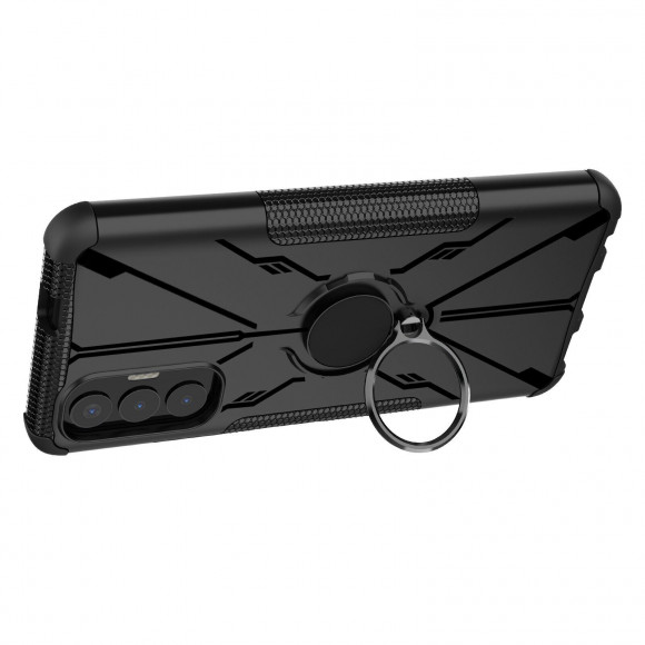 Чехол Armor Shockproof Ring Holder для Tecno Pova 3 (черный) Чехол Armor Shockproof Ring Holder для Tecno Pova 3 (черный)