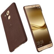 Кожаная накладка LENUO для Huawei Mate 8 (коричневый)