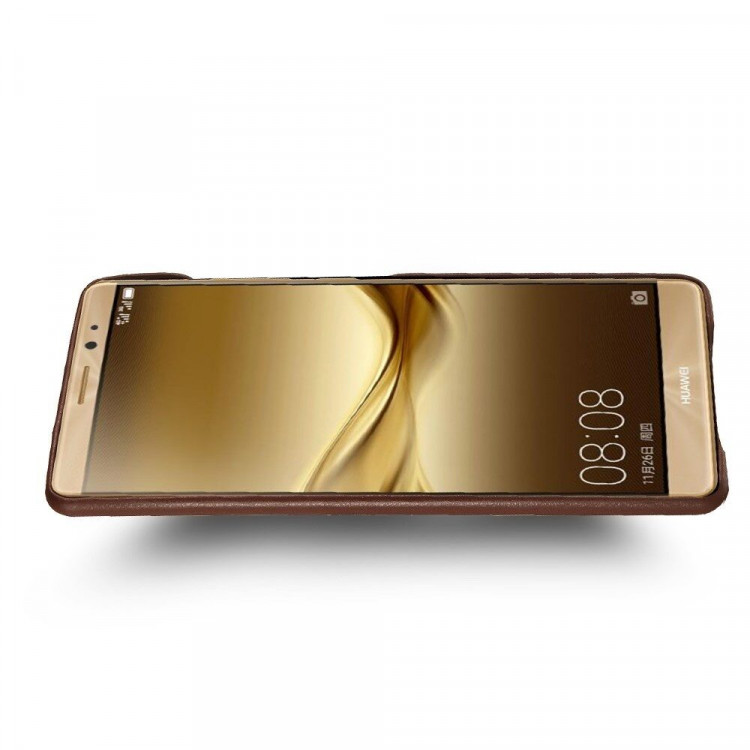 Кожаная накладка LENUO для Huawei Mate 8 (коричневый)