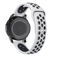 Двухцветный силиконовый ремешок для Samsung Gear S3 Frontier / S3 Classic / Galaxy Watch 46мм / Watch 3 (45мм) (белый+черный) Двухцветный силиконовый ремешок для Samsung Gear S3 Frontier / S3 Classic / Galaxy Watch 46мм / Watch 3 (45мм) (белый+черный)