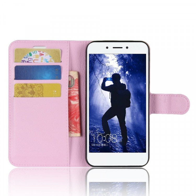 Чехол с визитницей для Huawei Honor 6A (розовый)