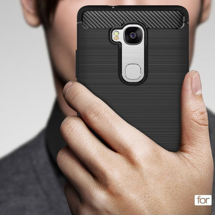 Чехол-накладка Carbon Fibre для Huawei Honor 5X (черный)