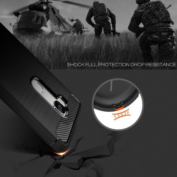 Чехол-накладка Carbon Fibre для Huawei Honor 5X (черный)