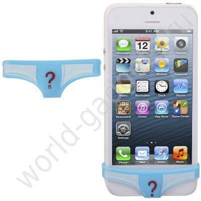 Стринги для iPhone 5 / 4 / 4s (Question blue)