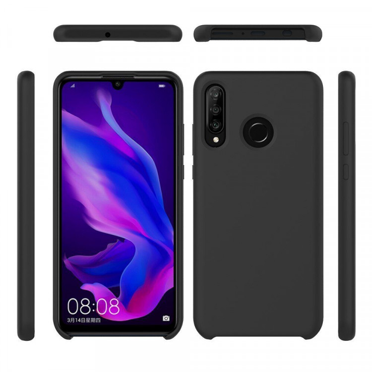 Силиконовый чехол Mobile Shell для Huawei P30 Lite / Huawei nova 4e / Honor 20S (MAR-LX1H) (черный)