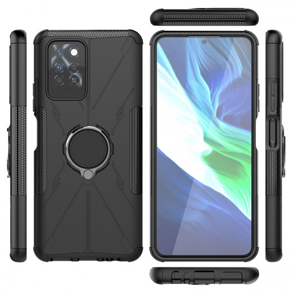Чехол Armor Shockproof Ring Holder для Infinix Note 10 Pro (черный) Чехол Armor Shockproof Ring Holder для Infinix Note 10 Pro (черный)