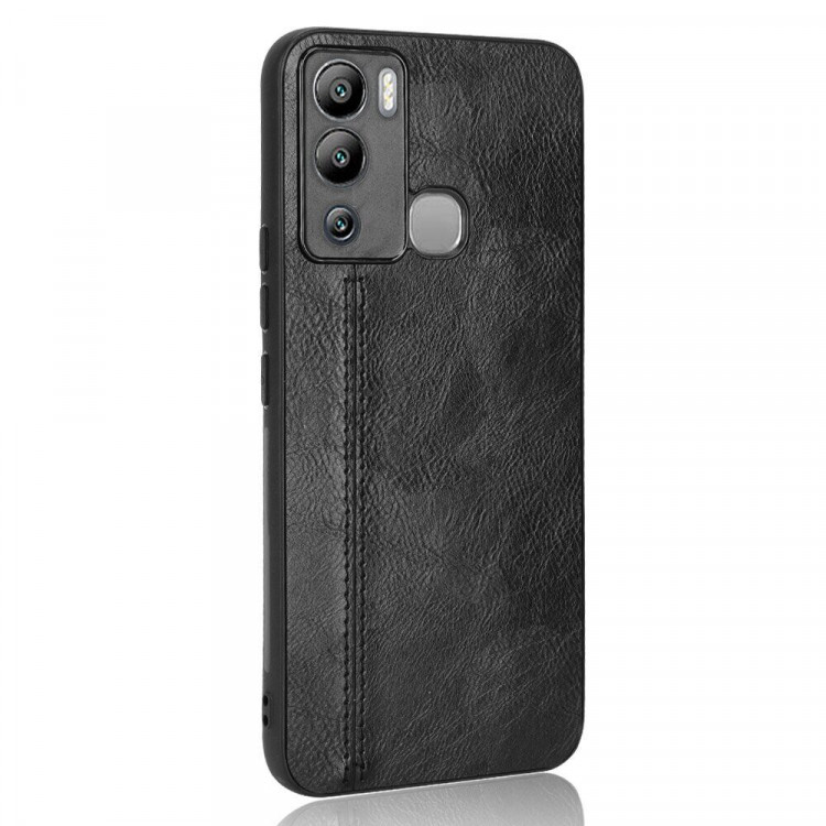 Чехол из экокожи для Infinix Hot 12i (черный)