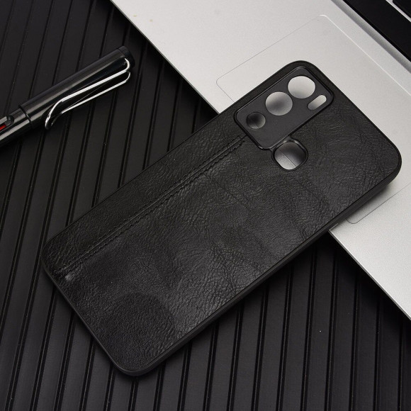 Чехол из экокожи для Infinix Hot 12i (черный) Чехол из экокожи для Infinix Hot 12i (черный)