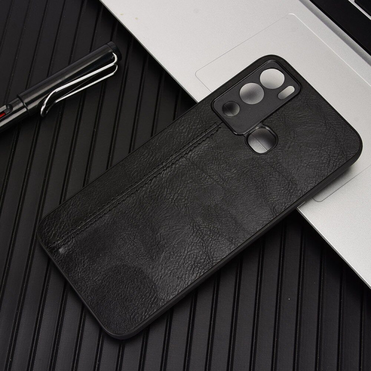 Чехол из экокожи для Infinix Hot 12i (черный)