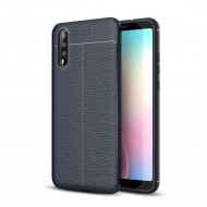 Чехол-накладка Litchi Grain для Huawei P20 (темно-синий) Чехол-накладка Litchi Grain для Huawei P20 (темно-синий)