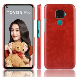 Кожаная накладка-чехол для Huawei Nova 5i Pro / Mate 30 Lite (красный)