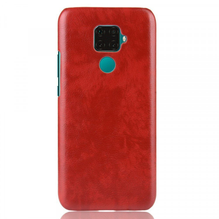 Кожаная накладка-чехол для Huawei Nova 5i Pro / Mate 30 Lite (красный)