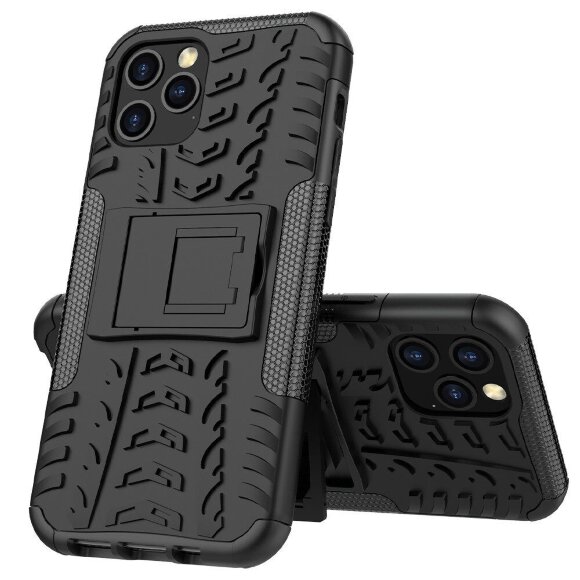 Чехол Hybrid Armor для iPhone 12 / iPhone 12 Pro (черный)