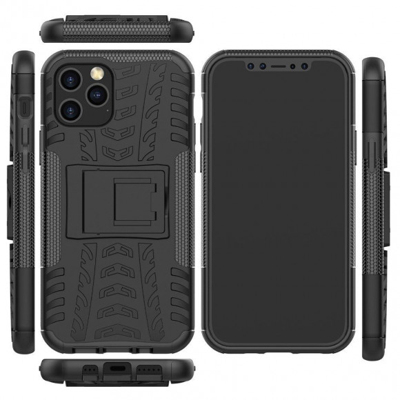 Чехол Hybrid Armor для iPhone 12 / iPhone 12 Pro (черный)