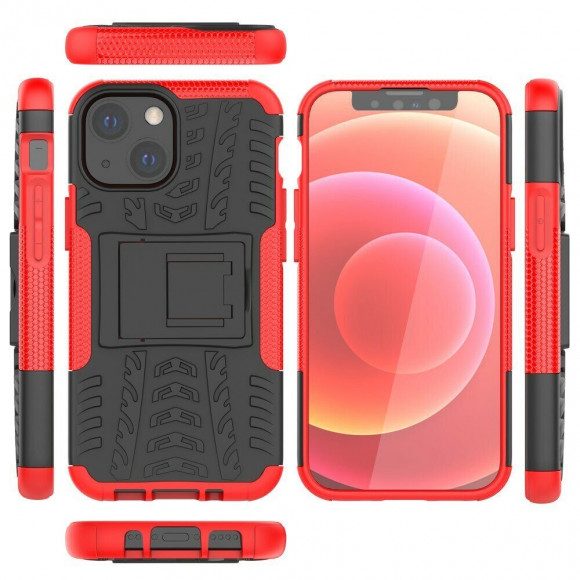 Чехол Hybrid Armor для iPhone 13 mini (черный + красный) Чехол Hybrid Armor для iPhone 13 mini (черный + красный)