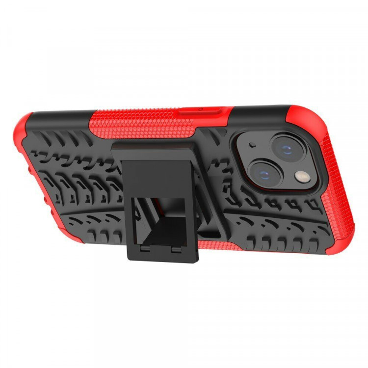 Чехол Hybrid Armor для iPhone 13 mini (черный + красный)