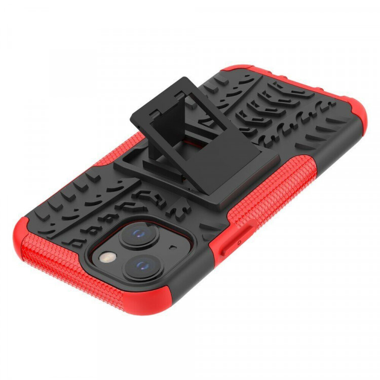 Чехол Hybrid Armor для iPhone 13 mini (черный + красный)