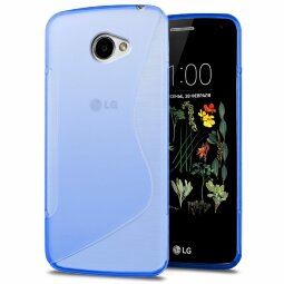 Нескользящий чехол для LG K5 X220DS (голубой)