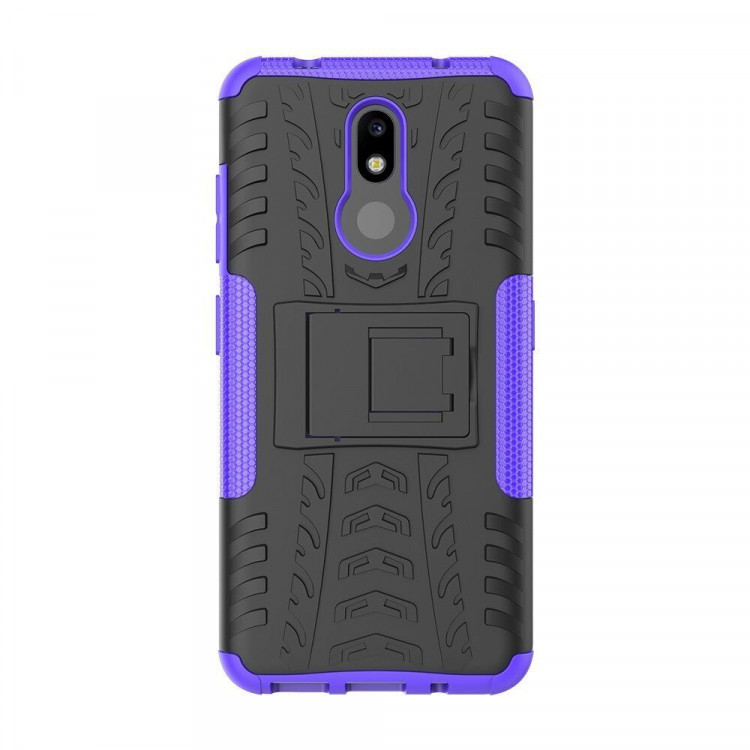 Чехол Hybrid Armor для Nokia 3.2 (черный + фиолетовый)
