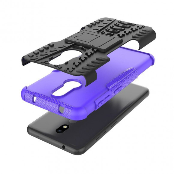 Чехол Hybrid Armor для Nokia 3.2 (черный + фиолетовый) Чехол Hybrid Armor для Nokia 3.2 (черный + фиолетовый)