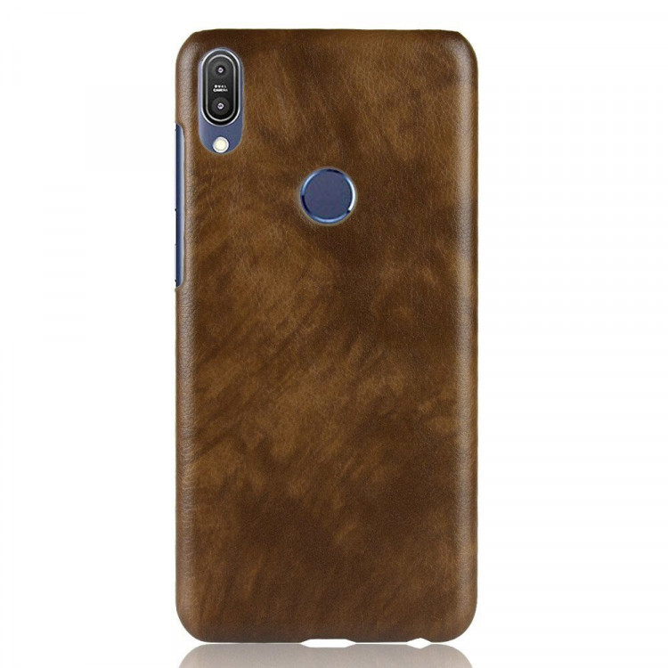 Чехол Litchi Texture для Asus Zenfone Max Pro (M1) ZB601KL / ZB602KL (коричневый)