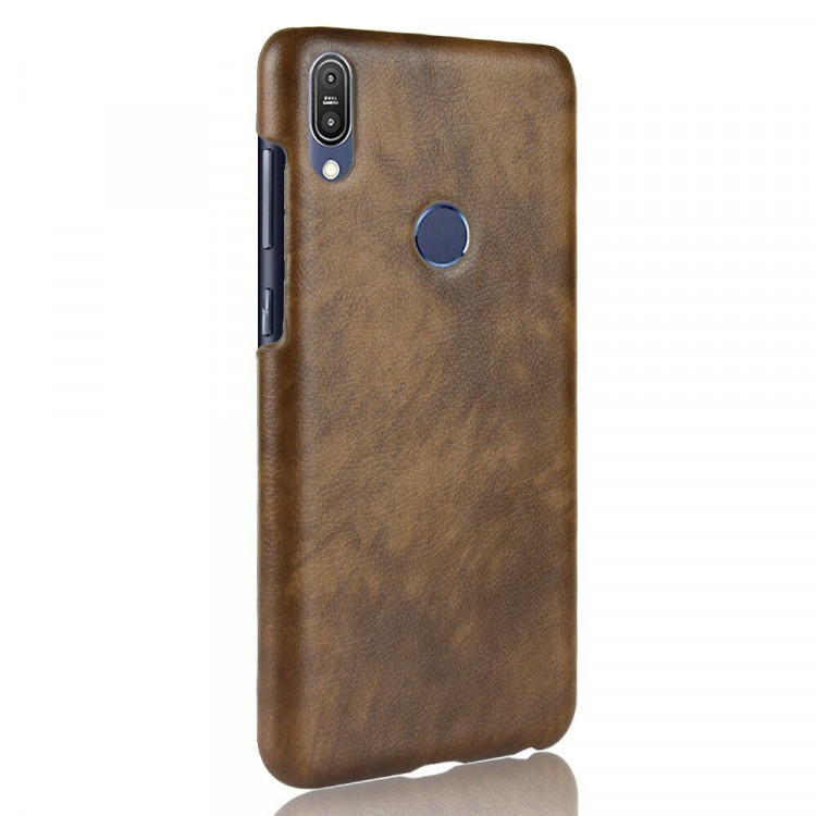 Чехол Litchi Texture для Asus Zenfone Max Pro (M1) ZB601KL / ZB602KL (коричневый)