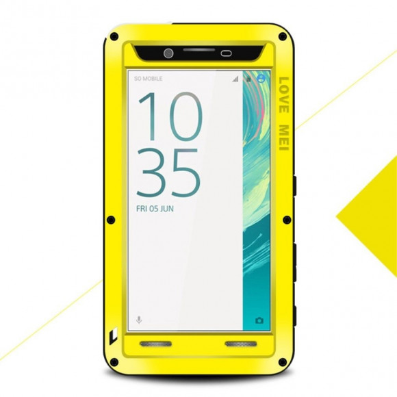 Гибридный чехол LOVE MEI для Sony Xperia X (желтый)