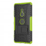 Чехол Hybrid Armor для Sony Xperia XZ3 (черный + зеленый)